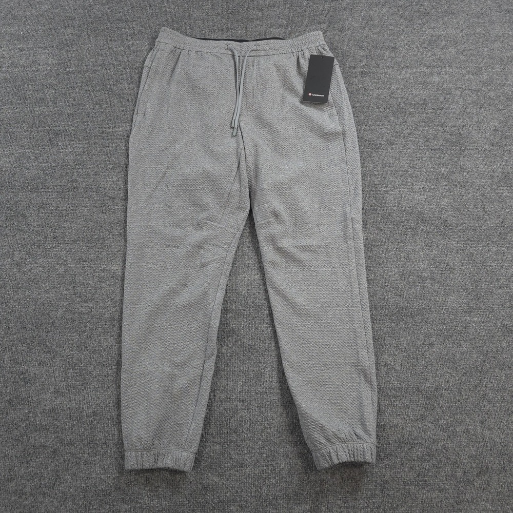 Lululemon Pants Mens XL Tall Gray Textured Double-Knit Cotton Jogger Lounge Gym